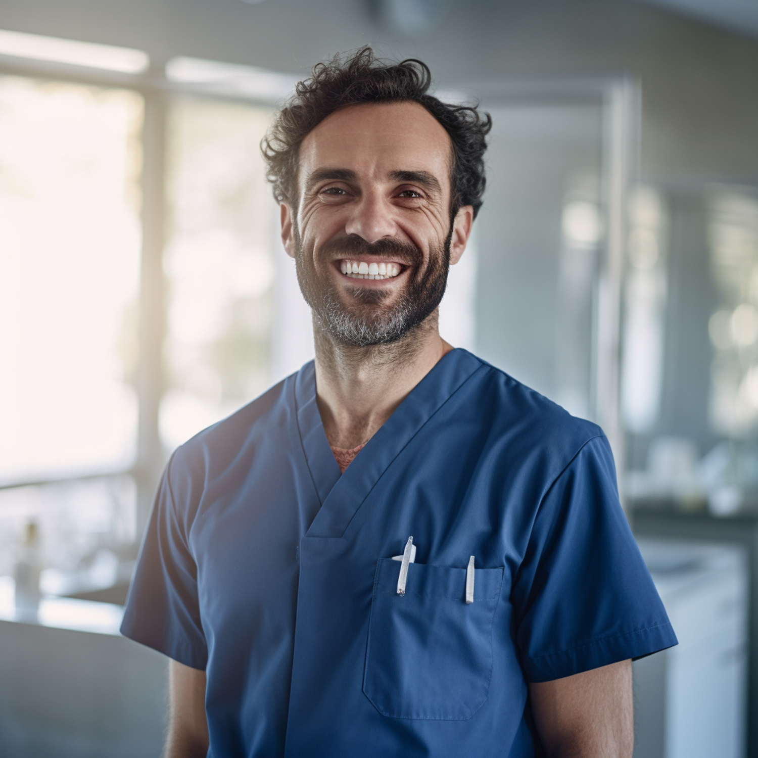 Homme dentiste souriant Homme dentiste souriant
